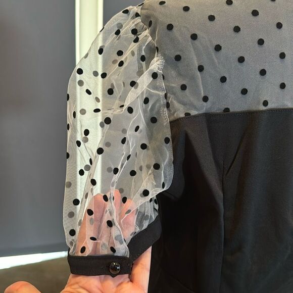 Women’s Black with Polka Dot Dress 1950’s Retro Style Size M NEW - Picture 6 of 13